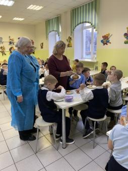 Члены комиссии при контроле за организацией питания